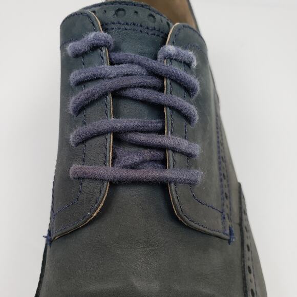 Cole Haan Original Grand Mens Size 13 Blue Leather Dress Wingtip Oxfords Shoes
